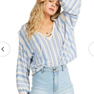 Billabong Blue Striped Sweater (Medium)